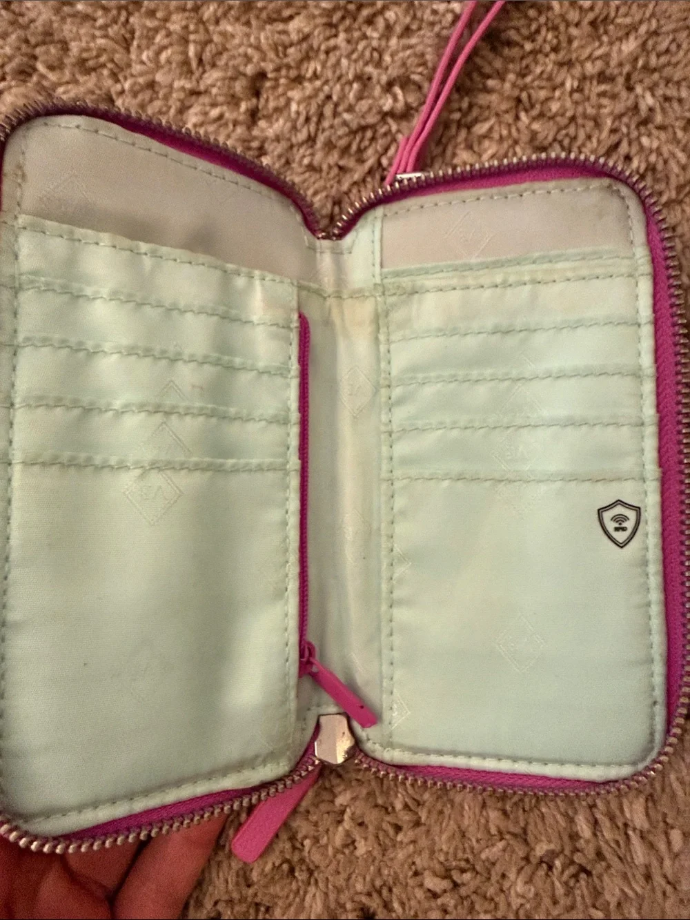 Vera Bradley Floral Quilted Wristlet in Pink Multi